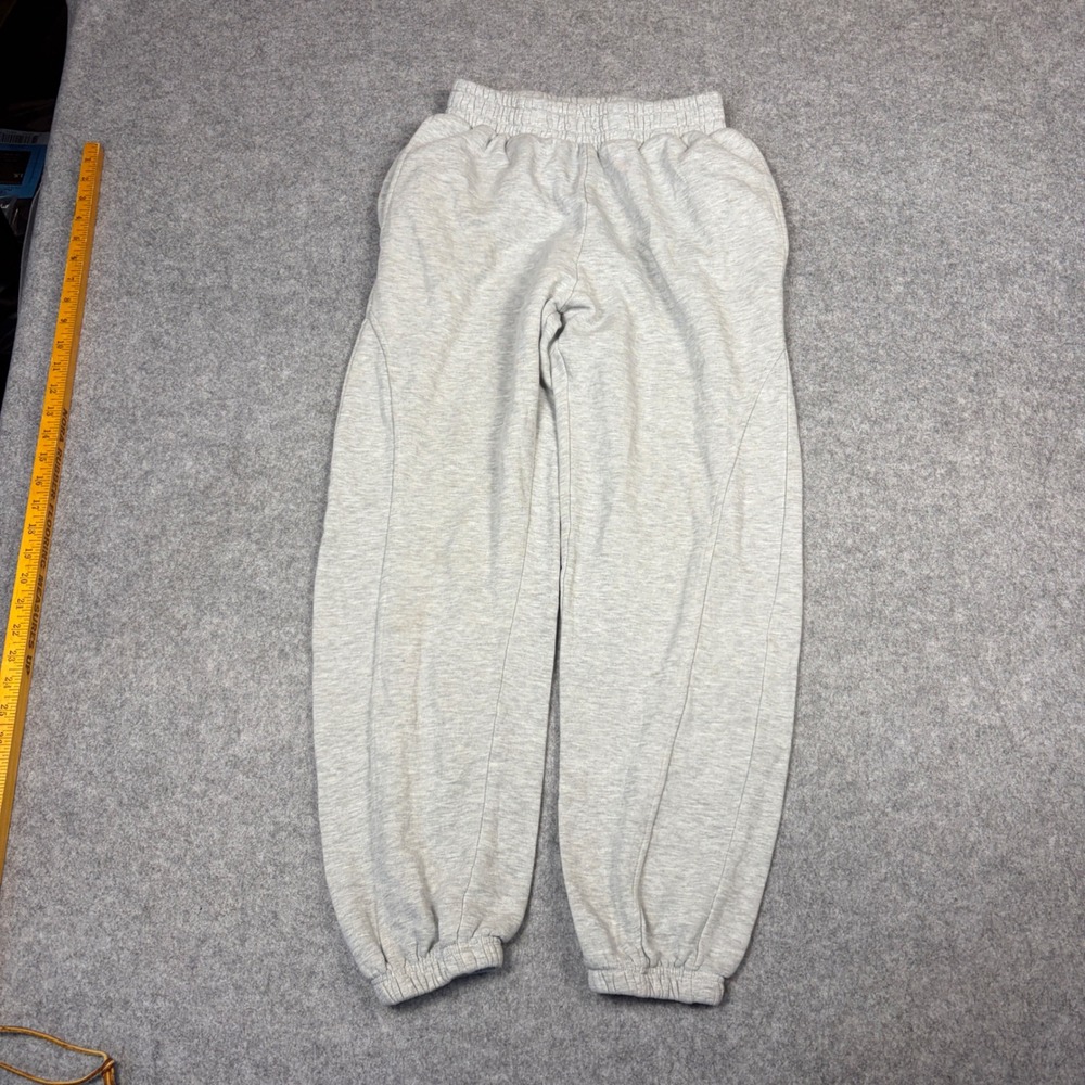 Forever 21 Womens Small Gray Baggy Jogger Sweatpants Heathered Fleece Pockets